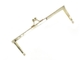 Golden Ball Clasp Metal Clutch Frame Hardware Stamped for Handbags
